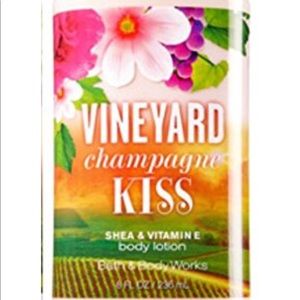 Vineyard Champagne Kiss body lotion.